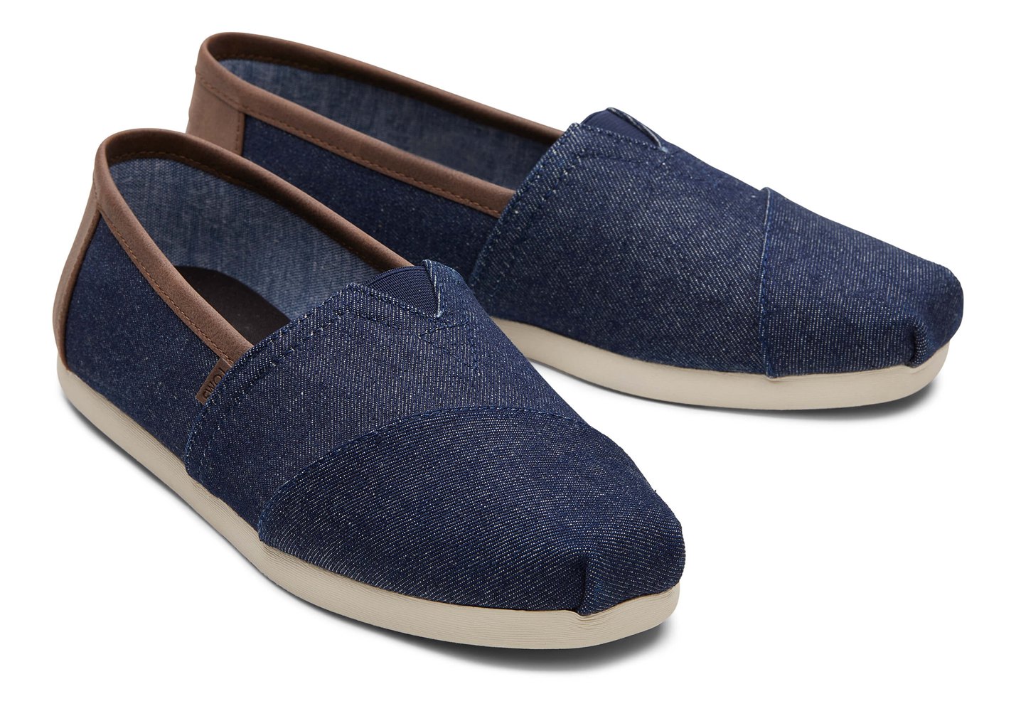 Toms Espadryle Męskie Granatowe - Alpargata Synthethic Trim - 45TKHXRZO